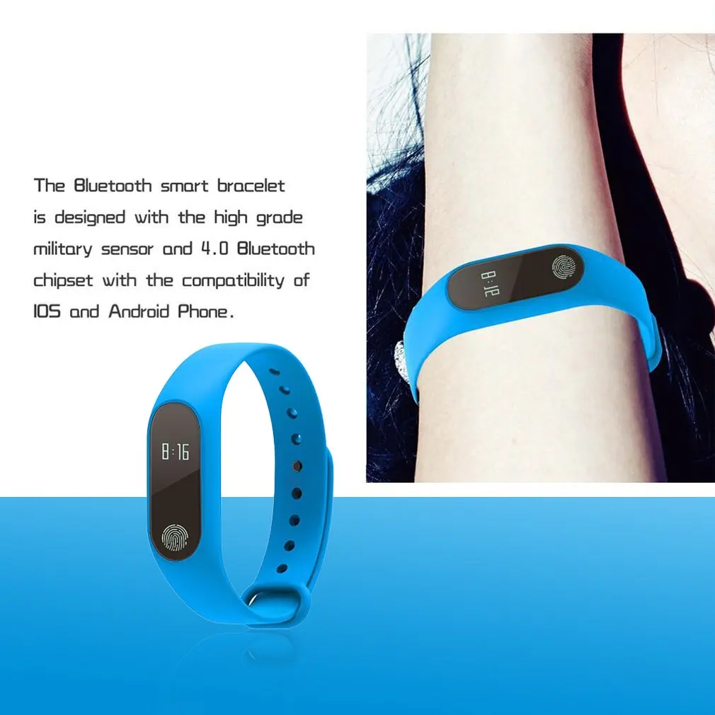 M2 водонепроницаемый монитор сердечного ритма Bluetooth умный Браслет для сна фитнес