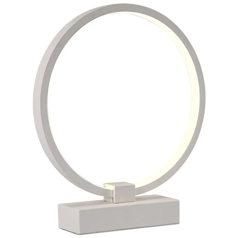 

ring table lamp led 16W desk lamp white painting neutral color temperature UL/BS/SAA/Eurapean plug with online switch