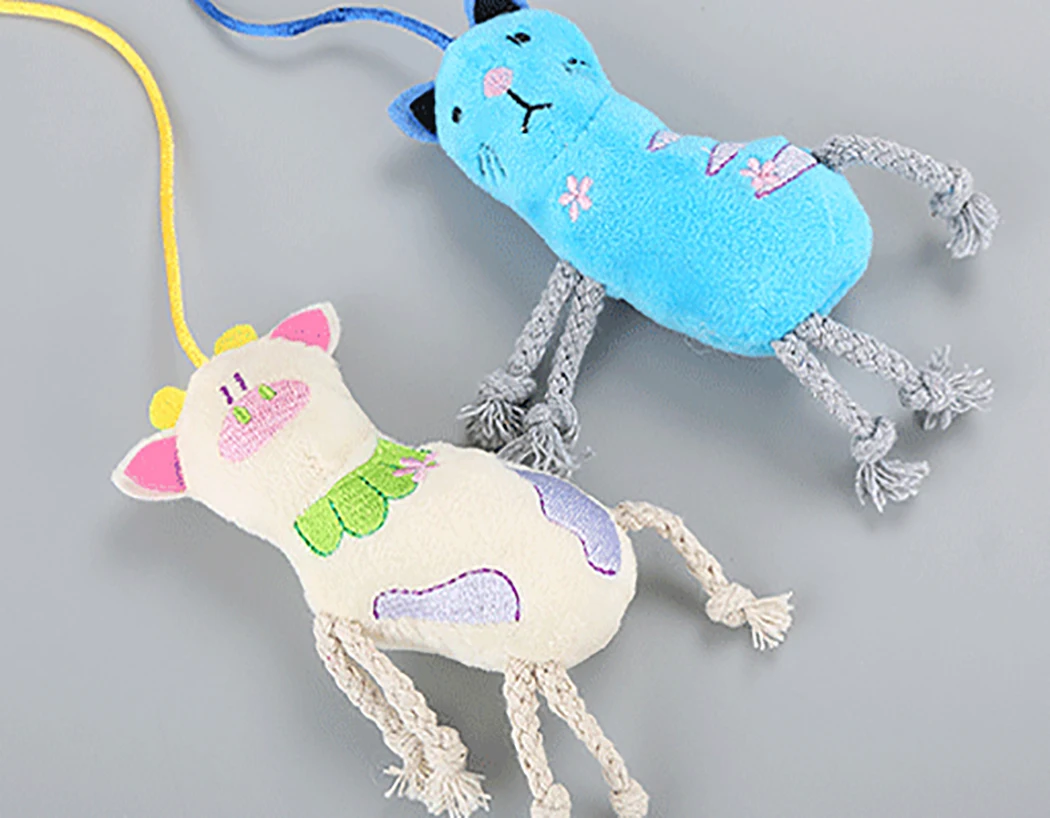 2 шт смешная интерактивная игрушка для питомцев разноцветные Мультяшные животные Дразнилка для кошки палка интерактивные игрушки для кошек принадлежности для обучения домашних животных случайный цвет