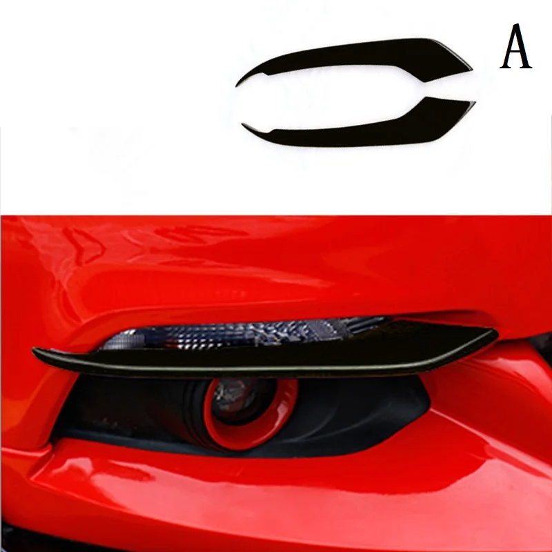 

Fit for Ford Mustang front fog lamp eyebrow carbon fiber paint spoiler wind knife 15-17