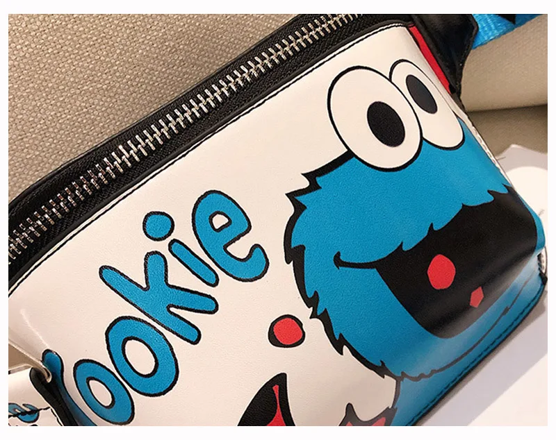 Women Belt Bag Cartoon Waist Bags Handy Banana Fanny Pack Belt For Children Cookie Elmo Monster Girl Hip Bum Bag Lady Chest Bags