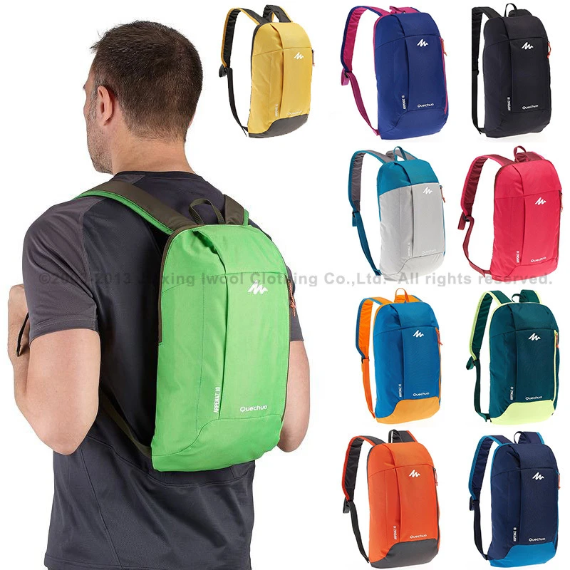 Quechua hombres mujeres senderismo backbags eropean bolsas de viaje duffle bag 10L pequeño bagrucksack rugzak mochila de camping Arpenaz 10|sports bags men|sport tanksports ice bag -