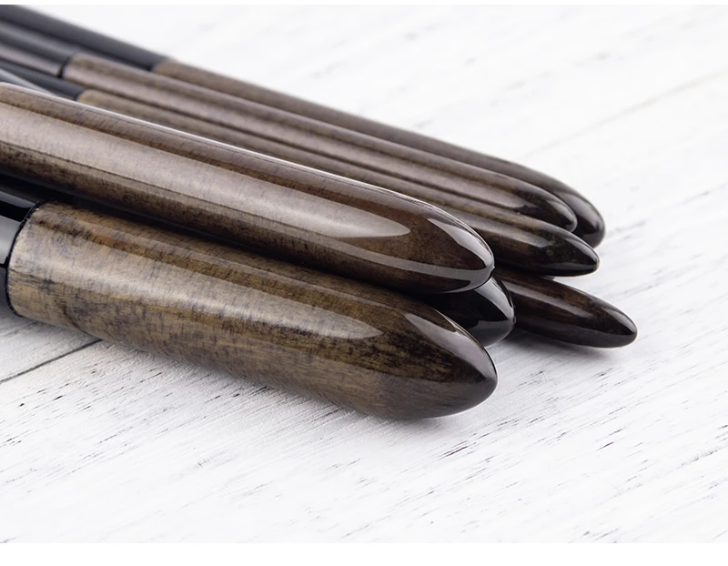 Pincéis de Maquiagem Fundação de Madeira Escova com Bolsa de Cosméticos Anmor Lote Conjunto Profissional Sombra Sobrancelha Portátil Compõem 15 Pçs - 7 Cheap Aplicador de sombra