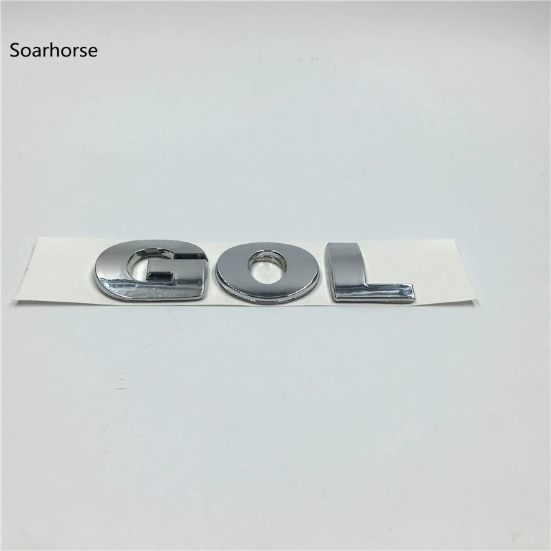 

Soarhorse For VW Volkswagen Gol Emblem Lettering Silver ABS Badge Logo Auto Tial Sticker