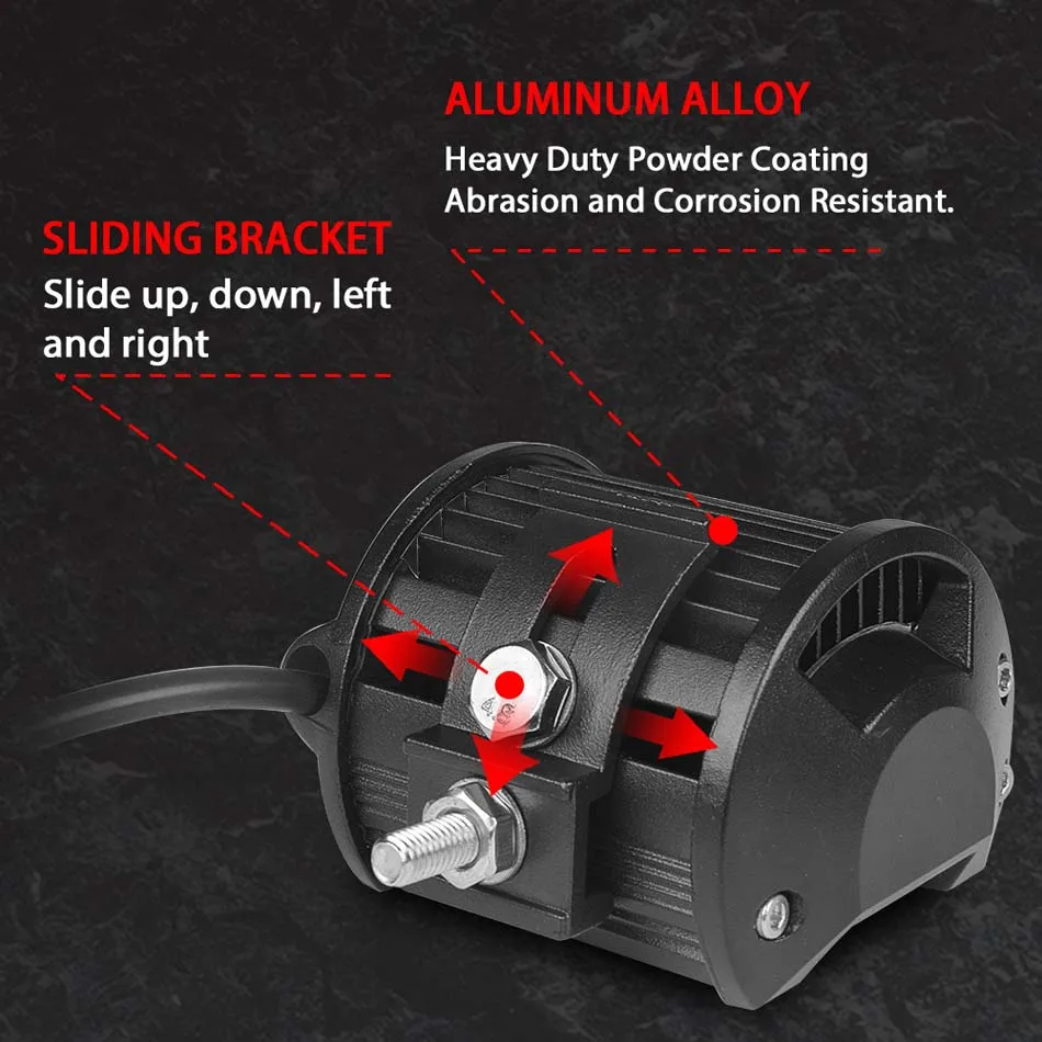 4 inch Wide Flood Beam CREE led work light (3)