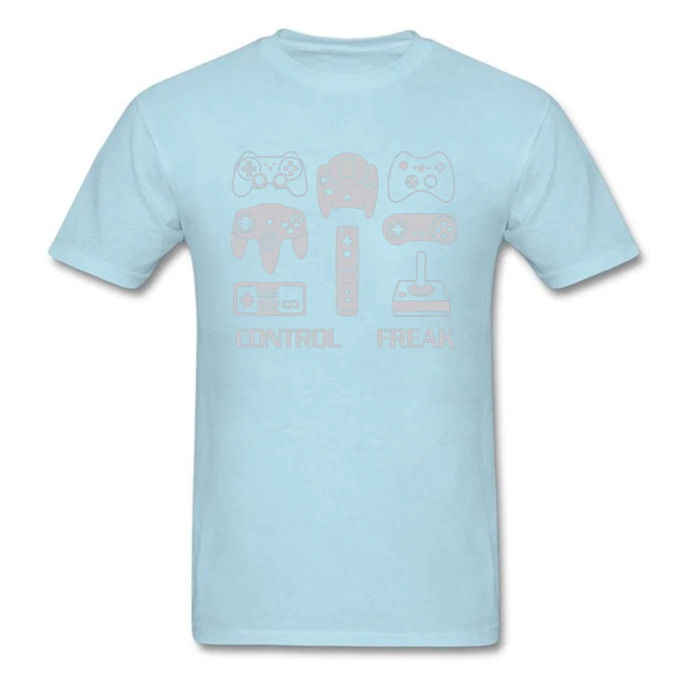 3D Printed O-Neck Top T-shirts Summer Tops & Tees Short Sleeve 2018 Newest 100% Cotton Print Tees Printed On Man Funny Video Game Control Freak 18996 light