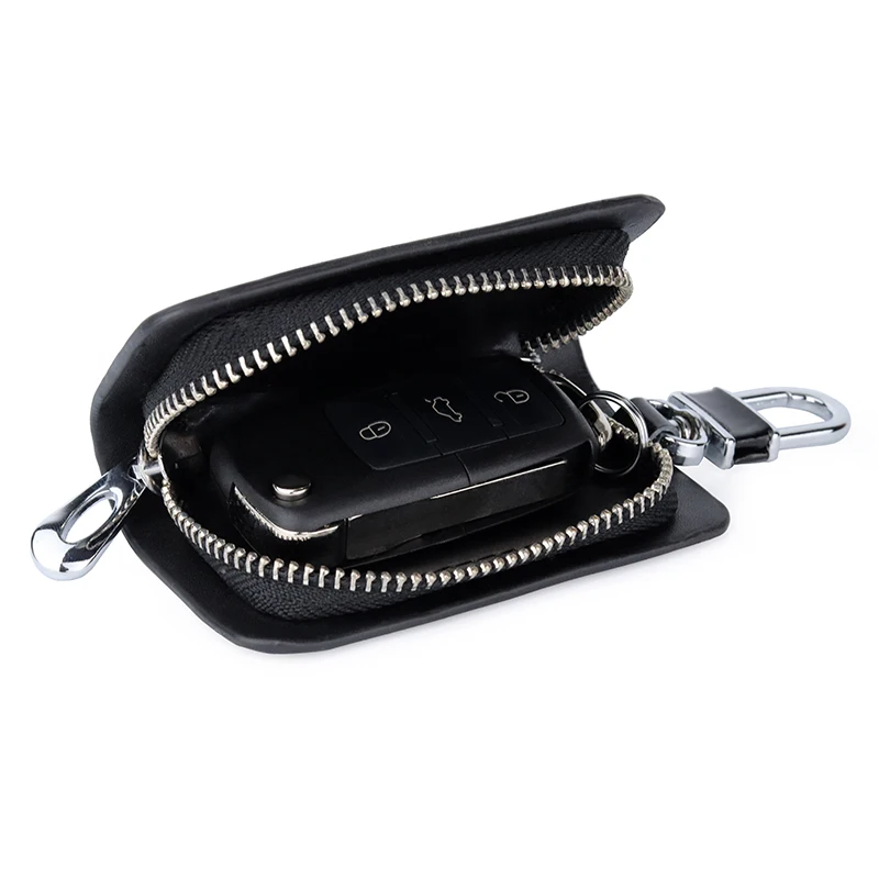 

Premium 100% Genuine Leather Multi-function Key Wallets New Arrivals High Quality Cowhide Unisex Universal Car Key Wallets Sales