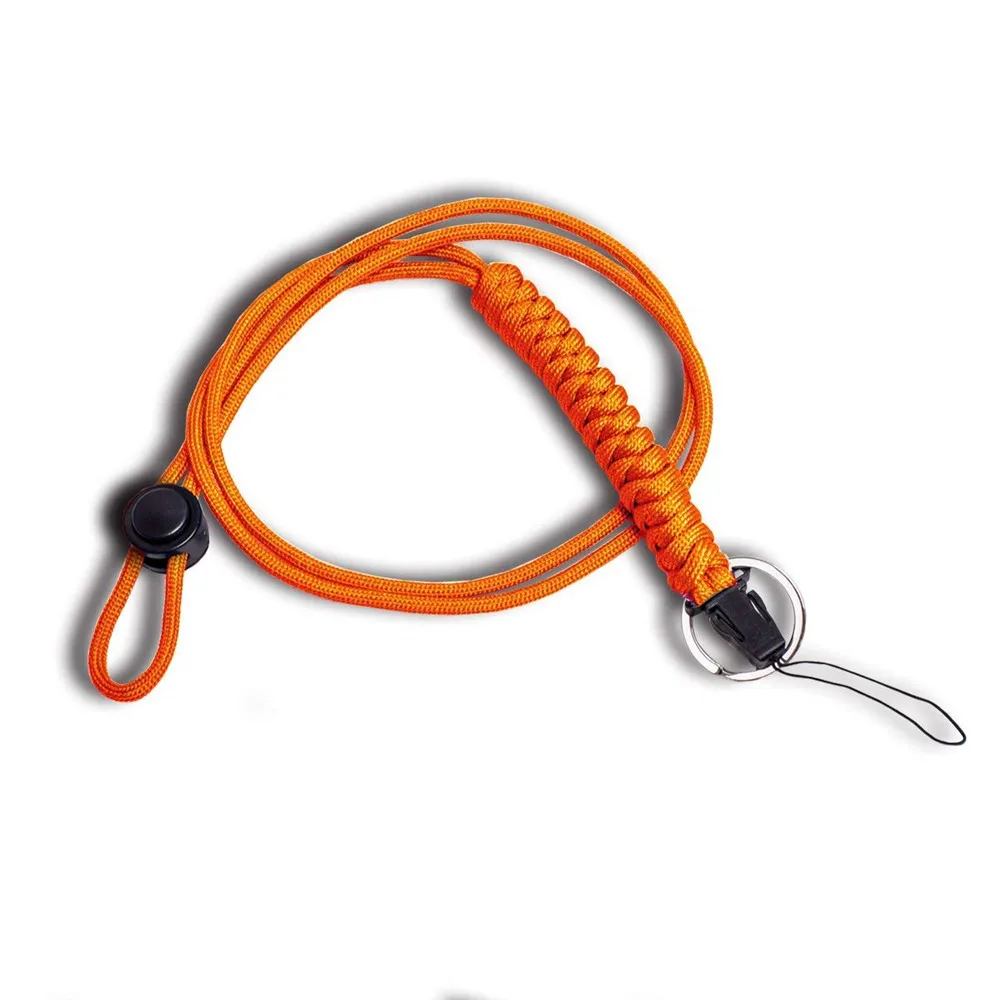 Созданный вручную из Паракорда Плетеный ID держатель для карт телефона и брелок многофункциональный ремешок регулируемый брелок - Цвет: orange