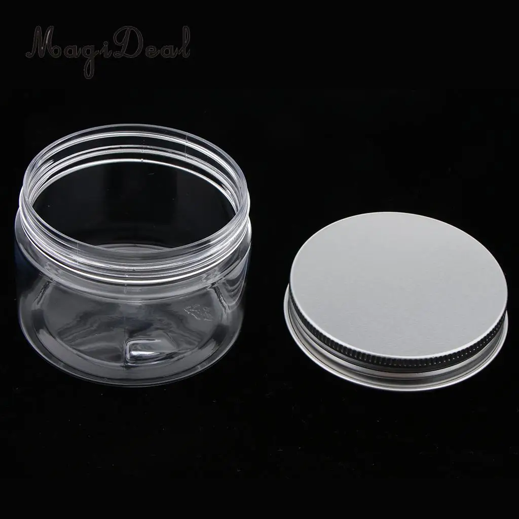 10pcs 30-120ML PET Plastic Empty Cosmetic Container Case with Aluminum Caps Cream Lotion Box Ointments Bottle Makeup Pot Jars