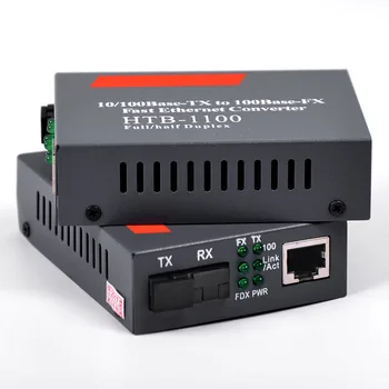 

10/100Base-TX to 100Base-FX Fast Media Ethernet Converter, 100Mb/s Multi-mode SC Fiber Media Converters