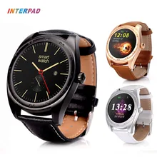 Interpad Cerdas Menonton IPS Putaran Layar Kulit / Steel Strap Smartwatch Heart Rate Monitor Untuk Xiaomi Huawei Sebagai Kekasih Hadiah PK k89 (Cina)