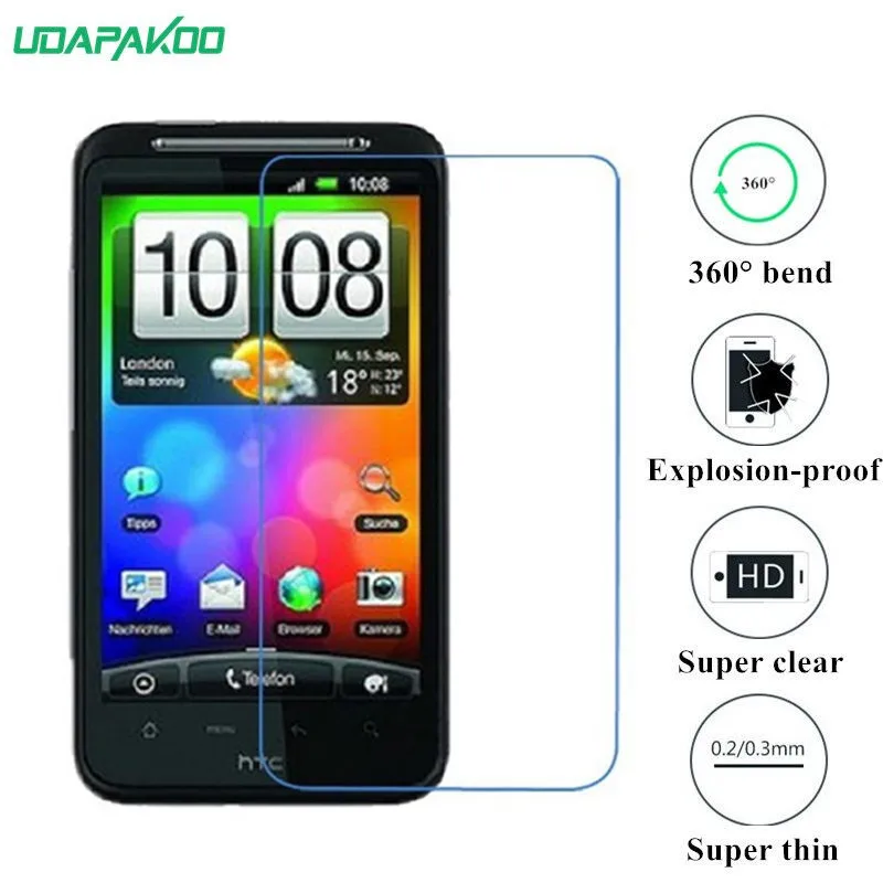 

udapakoo clear Tempered (soft glass) film for HTC Desire HD G10 A9191 Nano Explosion-proof glass Screen Protector