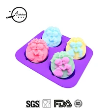 Atekuker Lovers Shape Silicone Molds For Handmade Soaps Silicone Form For Soap Making Pudding Jelly Mold Soap Form Plaster Molds