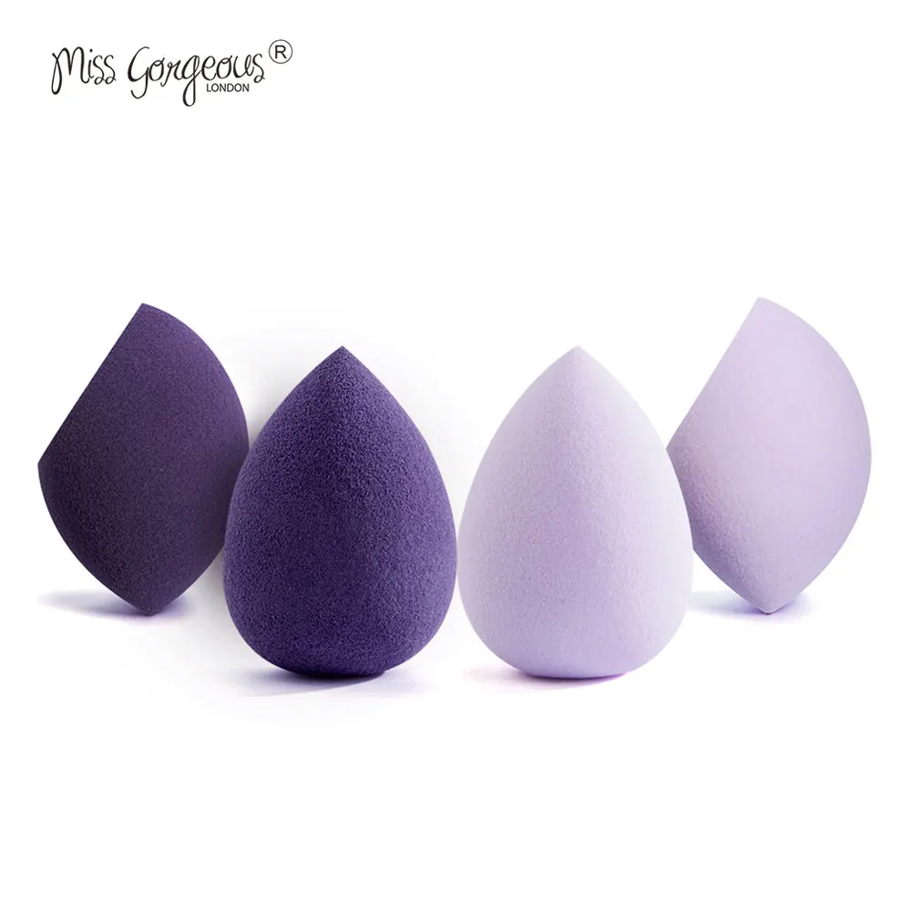 

Miss Gorgeous 4PCS Purple Cosmetics Makeup Sponge Face Sponge cosmetic Puff Make Up Foundation Powder Sponges For Dropshipping