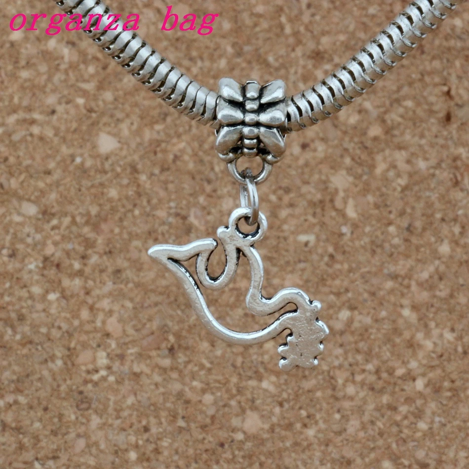 100Pcs Peace Dove Olives Charms Pendants 19x24mm Zinc Alloy Fashion Jewelry DIY Fit Bracelets Necklace Earrings A-259
