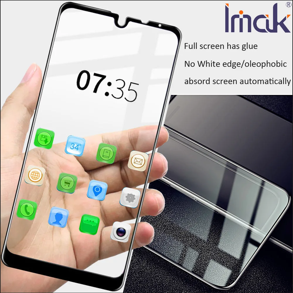 

imak Pro+ Full Screen panel Glue Tempered Glass For LG Q60 K50 oleophobic