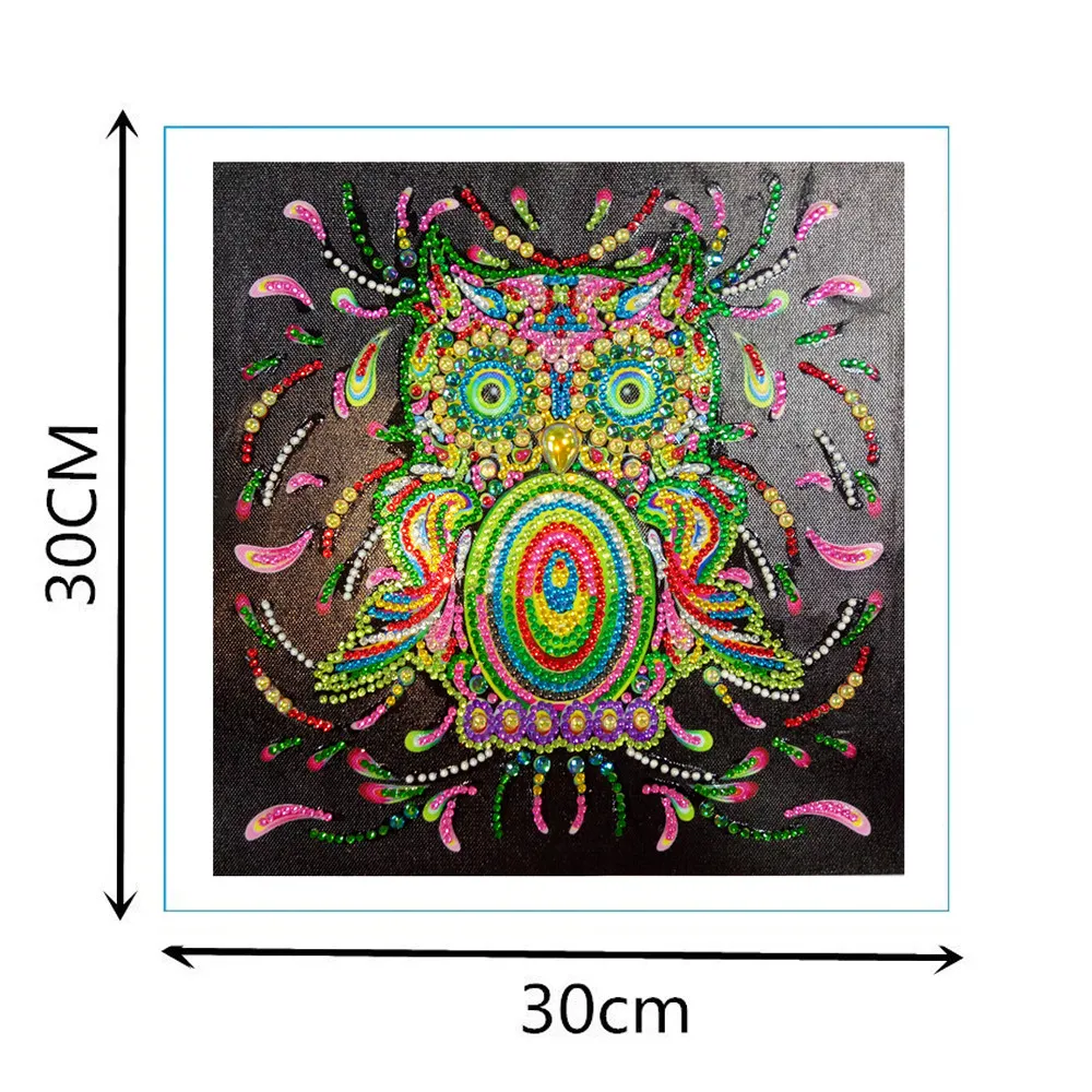 Алмазная картина особой формы Павлин бабочка Лев животный узор DIY 5D частичная дрель наборы для вышивки крестиком Кристалл искусство - Цвет: B 30x30cm