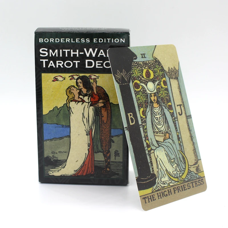 Полноценная английская версия Borderless Edition Smith Waite Tarot карточки игра с английской