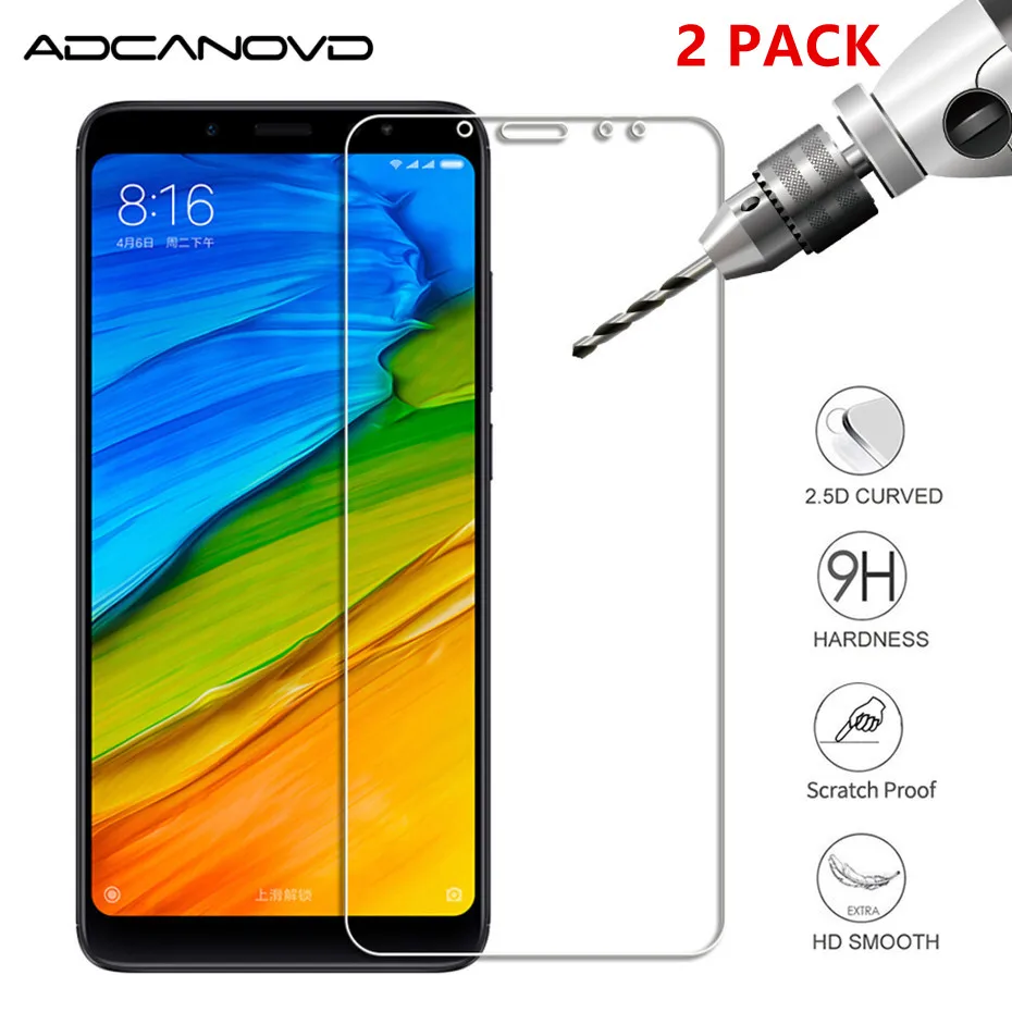 

2PCS Screen protector glass for xiaomi redmi 5 5 plus Note 5 6 pro tempered glass for redmi 4A 5A 6A 4x protective glass film