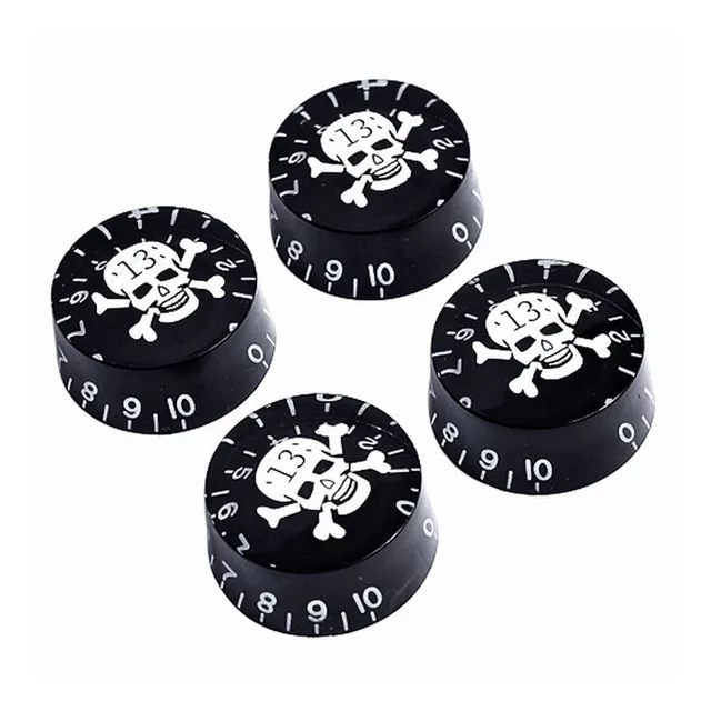 1 Set of 4pcs Skull Electric Guitar Control Knobs Flying Saucer Speed