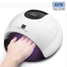 80 Вт умная Сушилка для ногтей УФ светодио дный Сушилка для ногтей с автоматическим датчиком для ногтей и ногтей