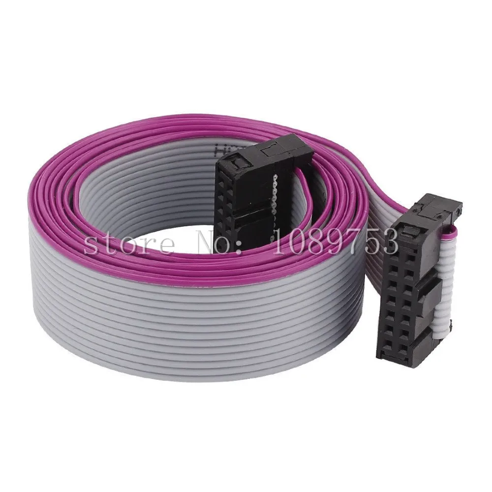 2.54mm Pitch 14Pin 14 Wire F-F IDC Connector Flat Ribbon Cable 118cm