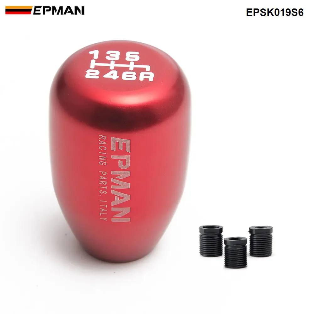 Epman Universal Car Manual Shift Knob Gear Shift Shifter Lever Aluminum Handle 6 Speed EPSK019S6