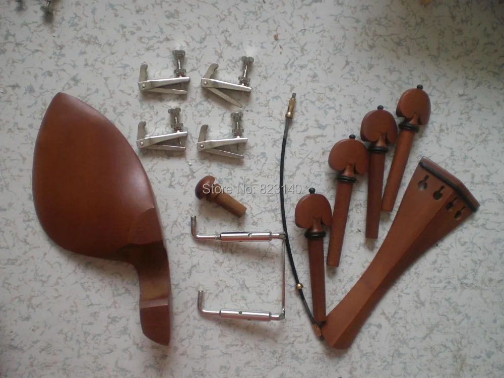 2 Sets Jujube Violin fitting 4/4 with Silver color String Adjuster