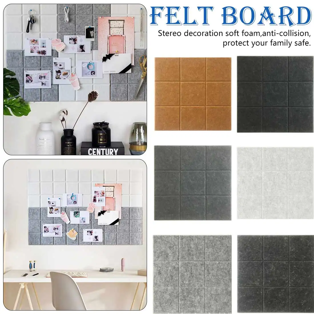 

Nordic Style Felt Letter Note Board Message Board Home Decor Office Planner Schedule Board Photo Display Wall Decoration