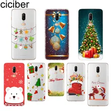 ciciber Merry Christmas Phone Case For Oneplus 7 Pro 6 5 T Soft TPU Back Cover Clear Coque for 1+7 Pro 1+ 6 1+5 T Fundas Shell