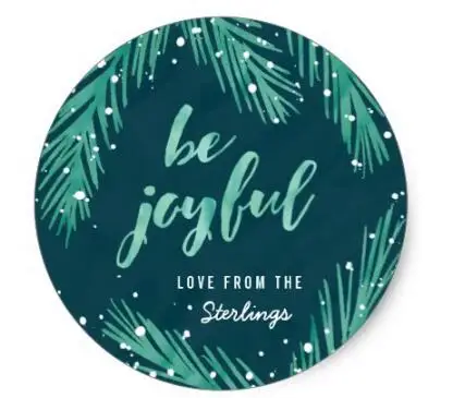 1 5 дюйма Be Joyful Рождество стикер снега и сосны|pine net|pine stoolssticker accessories |
