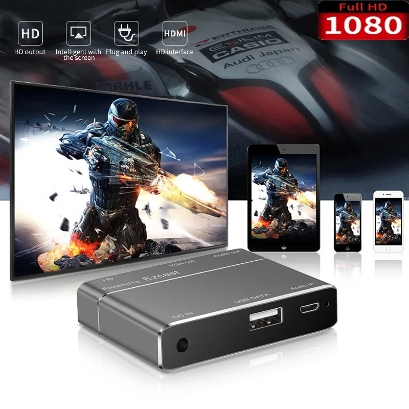  USB S8PRO HDMI/VGA + Audio Converter Adattatore AV Digitale plug and play EZcast TV stick WiFi disp