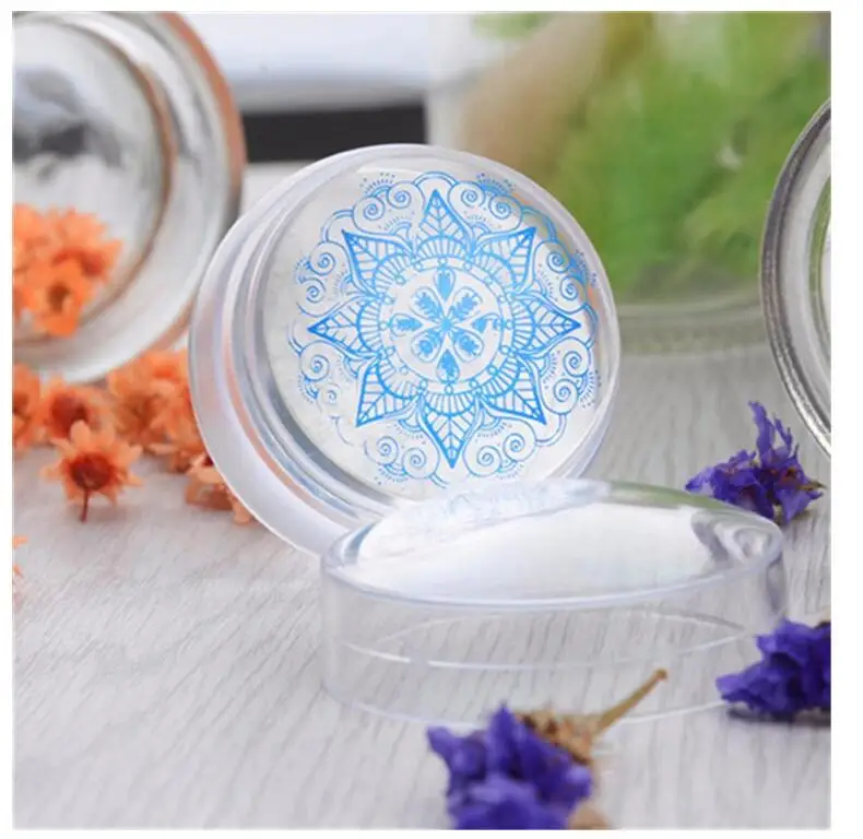 

3.6cm Clear Silicone Jelly Nail Stamper with Cap Chess Design Nail Art Stam Art Stamper Stamping Plastic Plate With Scraper, #56