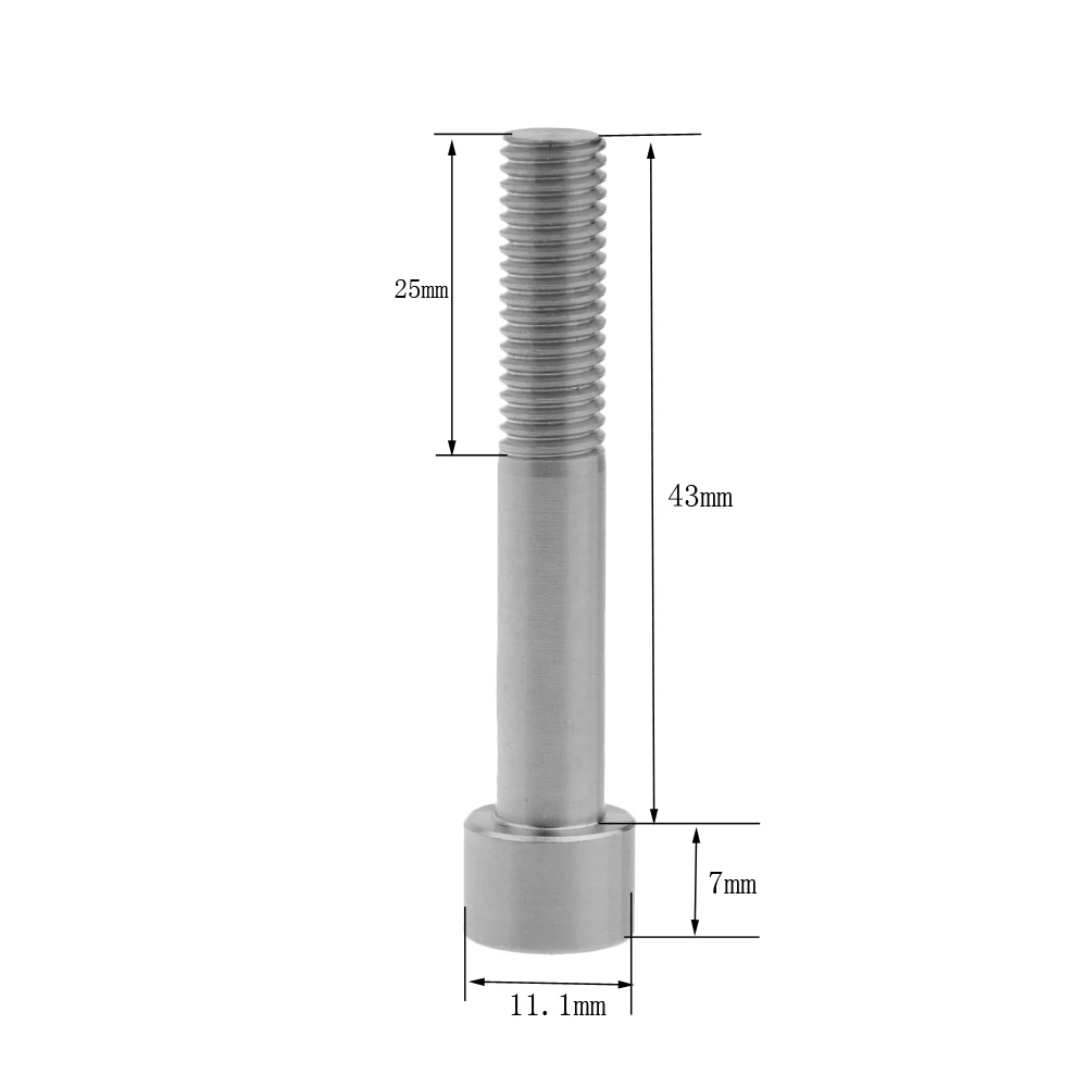 Титановый "Wanyifa" M7 x 43 мм M7x40mm болт цилиндрический Columniform винты с шестигранной головкой 6AL-4V Американского общества по испытанию материалов) высокого качества класса 5