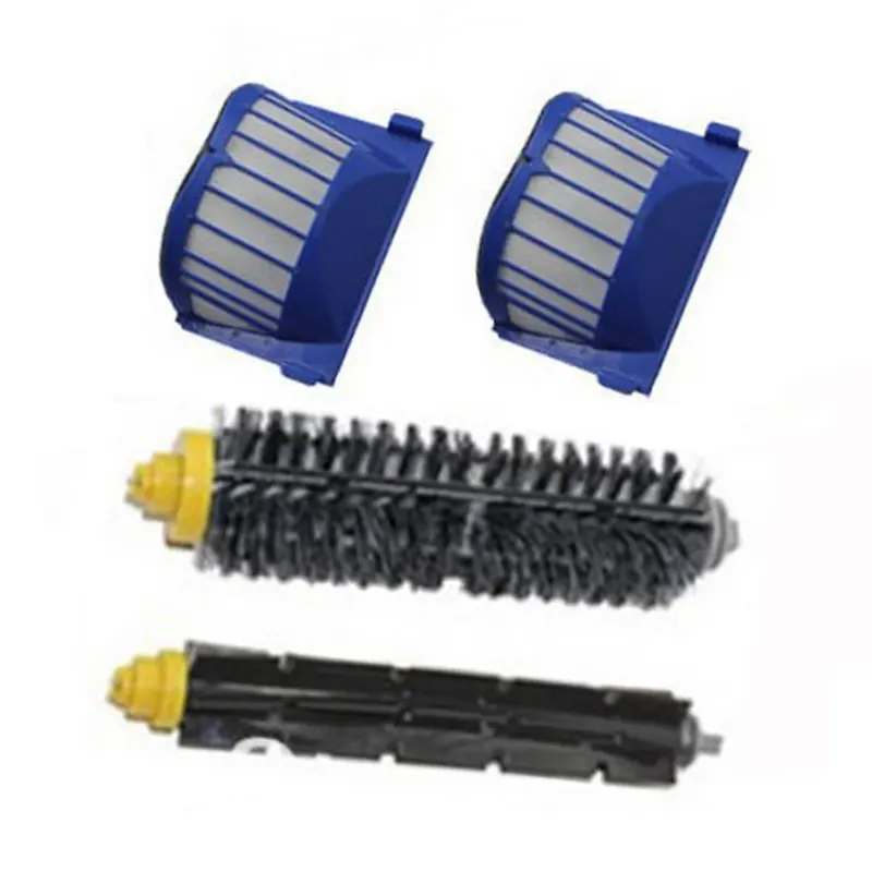 

2 Blue AeroVac Filter + 1 set main Brush kit for iRobot Roomba 600 Series 610 620 630 650 660 robotic vacuum cleaner
