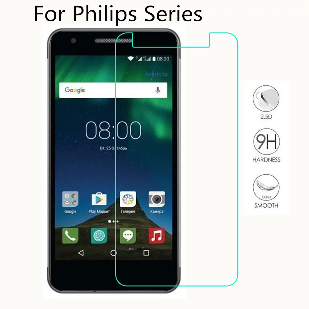Закаленное стекло для Philips S318 S326 S327 S386 Xenium X588 V377 V526 V787 + X818 усиленная пленка защиты