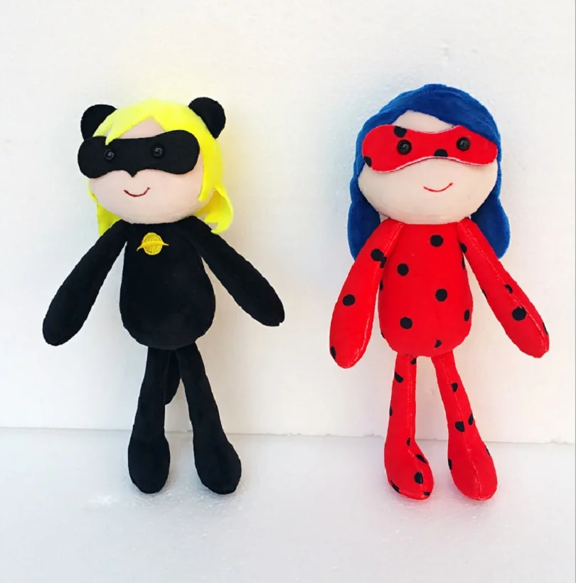 Miraculous LadyBug Toy Cat Noir Adrien Marinette Stuffed Spielzeug Puppe 25CM