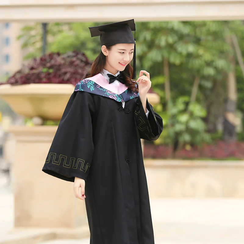 Высококачественная школьная форма, халаты, платье для выпускного, Университетская одежда для выпускного, костюм и Кепка