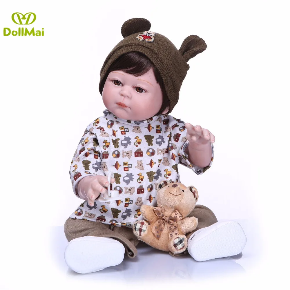 

Baby reborn boy doll 20"50cm full vinyl silicone reborn baby dolls bebes reborn menino girl doll gift can bathe toy dolls
