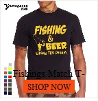 Футболка с надписью «Fishings» и надписью «Fishinger Beer Fish Live The Dream», футболка с надписью «Sporter Flying Fresh Fun Gift», футболки