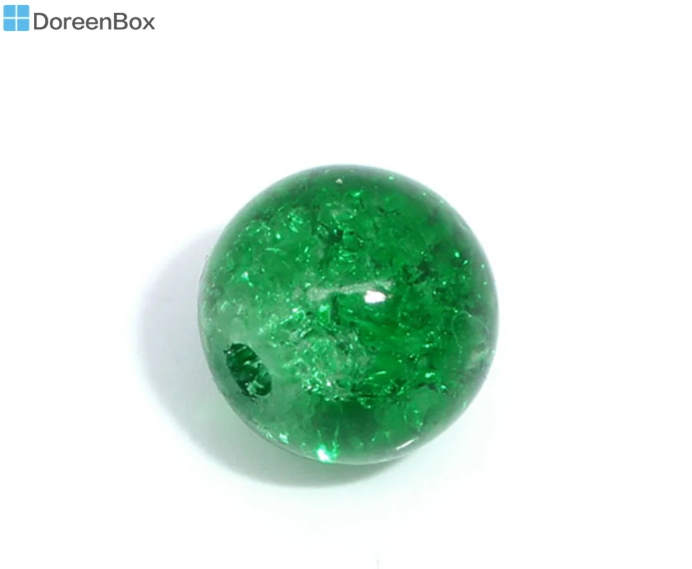

Doreen Box hot- 100 Crackle Glass Round Beads 8mm Dia. (B05632)