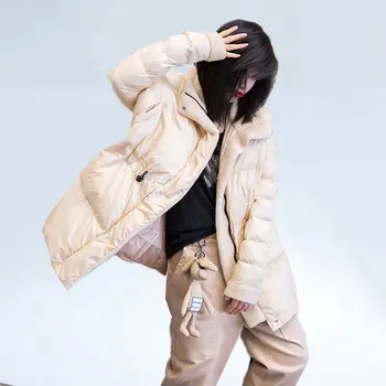 

Long ladies parka warm thicken woman winter coat plus size turn down collar women jackets coats casual female overcoats outwear