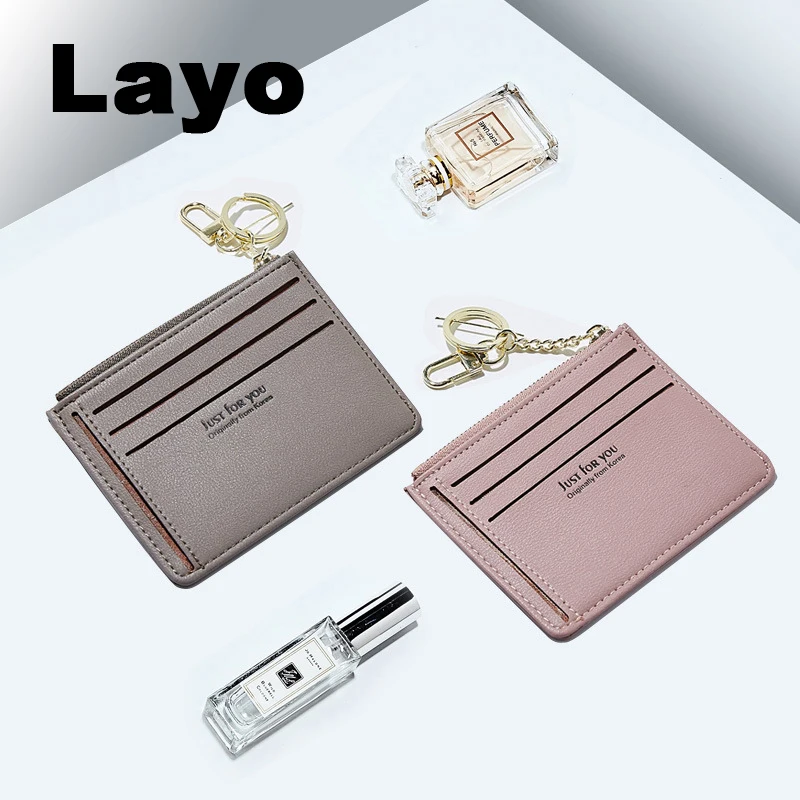 

Layo Wallet Short women Wallets PU Leather female Purse Card Holder Portable Wallet Fashion Zipper Wallet Multicolor Coin bag