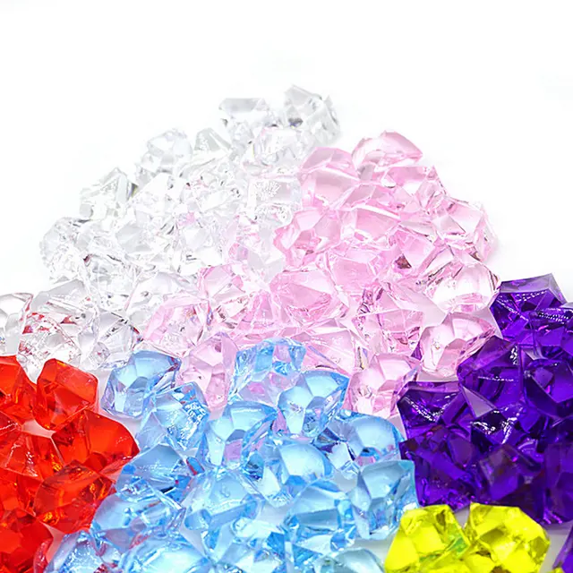 Cubo de hielo transparente para manualidades, decoración de joyería de resina, abalorios de relleno de Baba, piedra de cristal de cubo de hielo de imitación de acrílico, 60g Cubo de hielo transparente para manualidades, decoración de joyería de resina, abalorios de relleno de Baba, piedra de cristal de cubo de hielo de imitación de acrílico, 60g