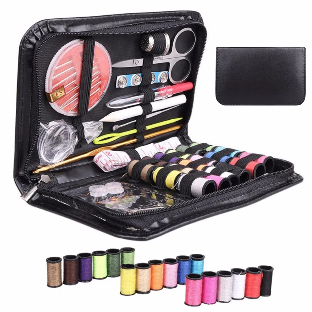 Mini Beginner Sewing Kit Case Set Supplies Adults Kids Home Travel Campers New