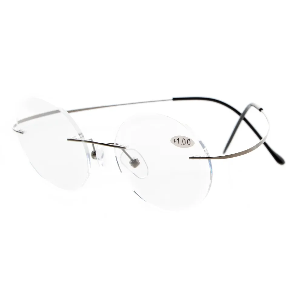 

R15026 Eyekepper Titanium Rimless Round Reading Glasses Circle Readers +0.0/0.5/0.75/1.0/1.25/1.5/1.75/2.0/2.25/2.5/2.75/3.0
