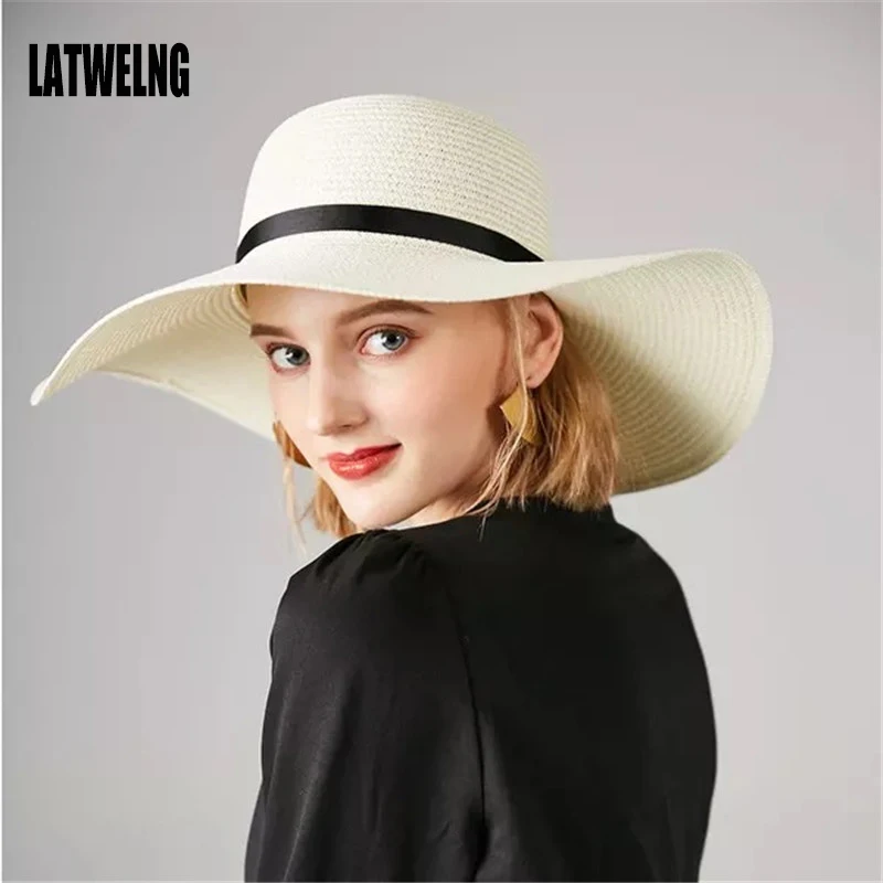 New Arrival Wide Large Brim Summer Straw Sun Hats For Women Chapeau