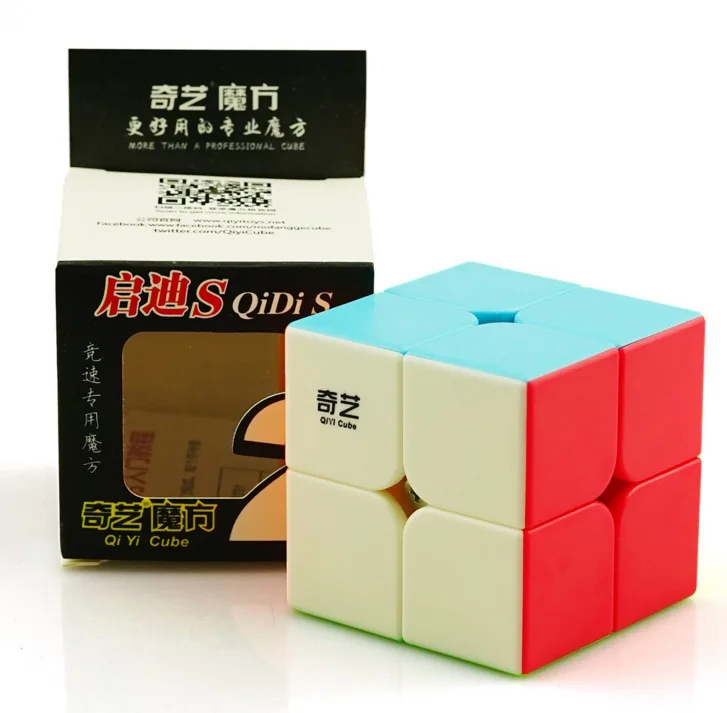 

QIYI QIDI 2X2X2 MAGIC SPEED CUBE POCKET STICKERless PUZZLE CUBE PROFESSIONAL EDUCATIONAL funny TOYS FOR CHILDREN