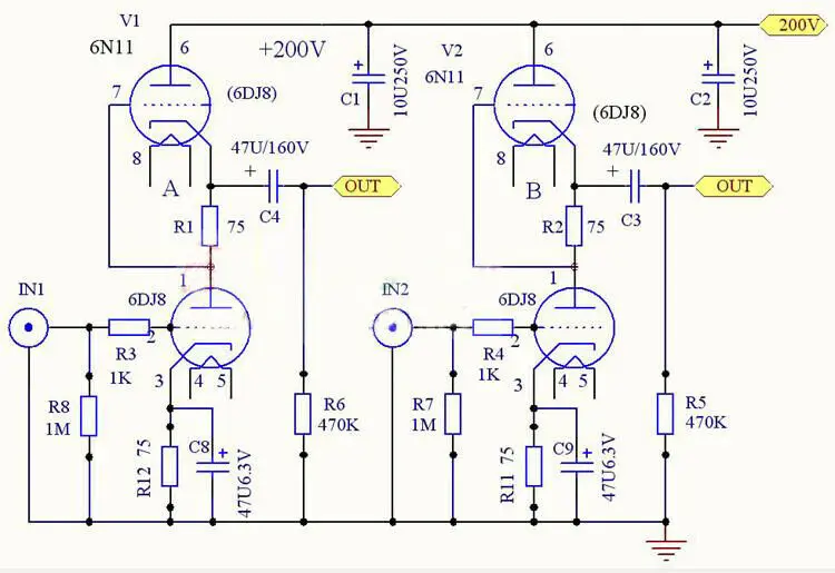 DYKB 6N11 6DJ8 вакуумный ламповый буферный предусилитель SRPP Плата усилителя для наушников