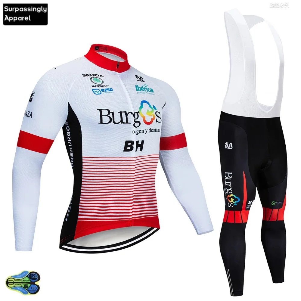 

2019 Team BH Burg Cycling Jersey Set Long Sleeve Bike Cycling Set Ropa Ciclismo Invierno Pro Red Bicycle Wear Bike Clothing 12D